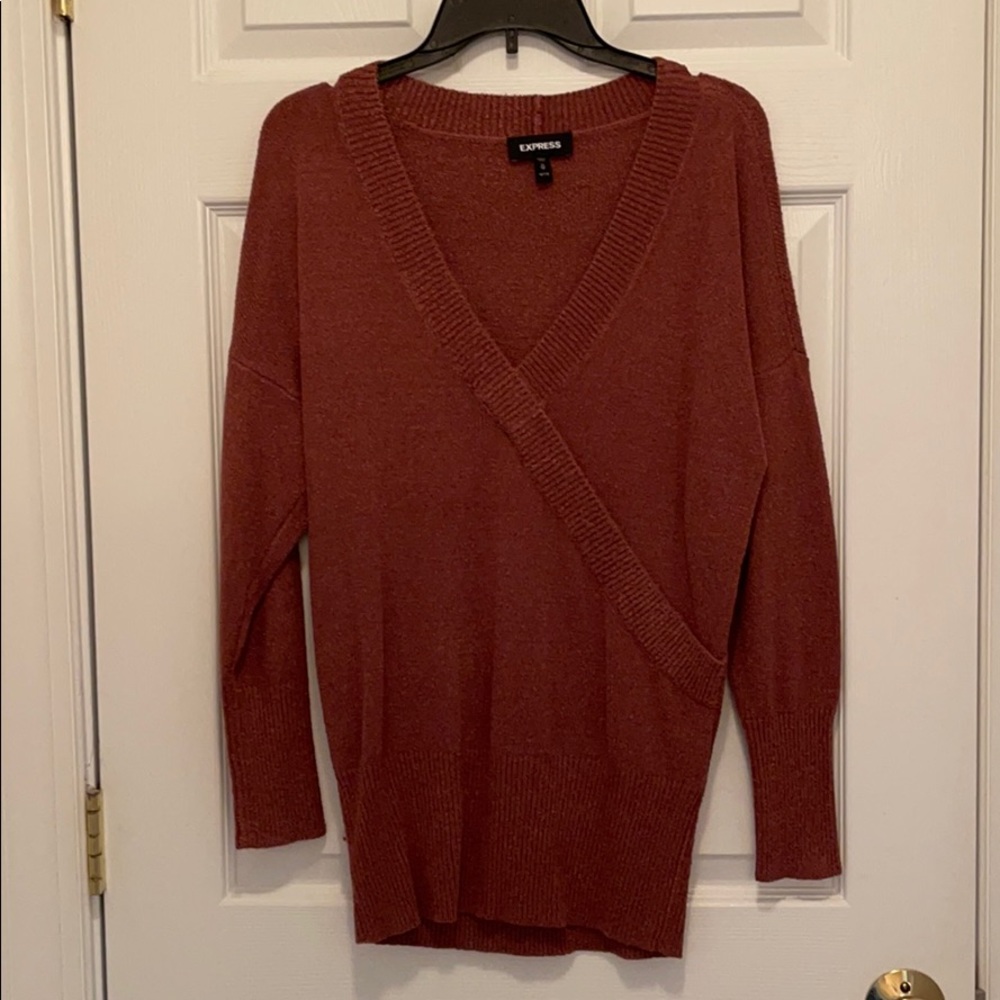 Express Dusty Rose Oversized Sweater